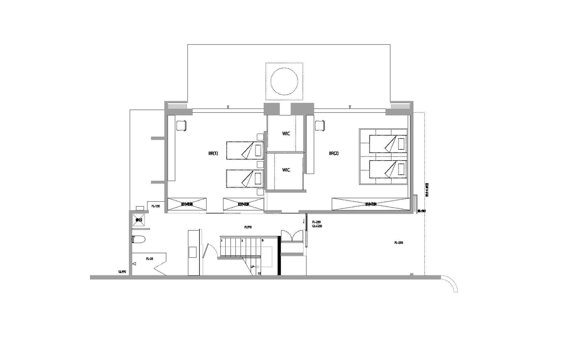 極海静邸1階フロアの間取り図