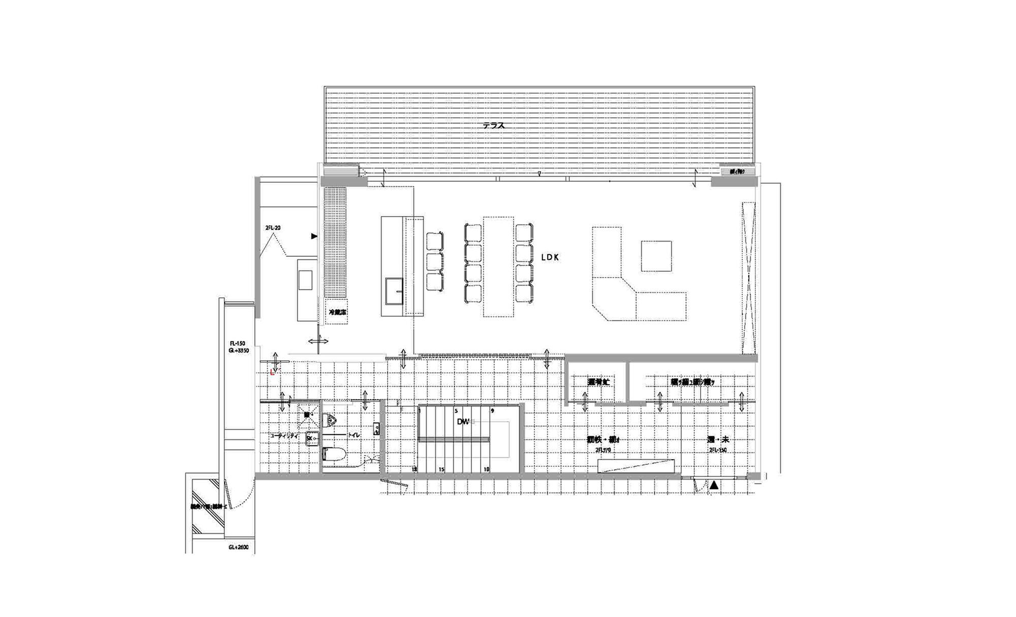 極海静邸2階フロアの間取り図