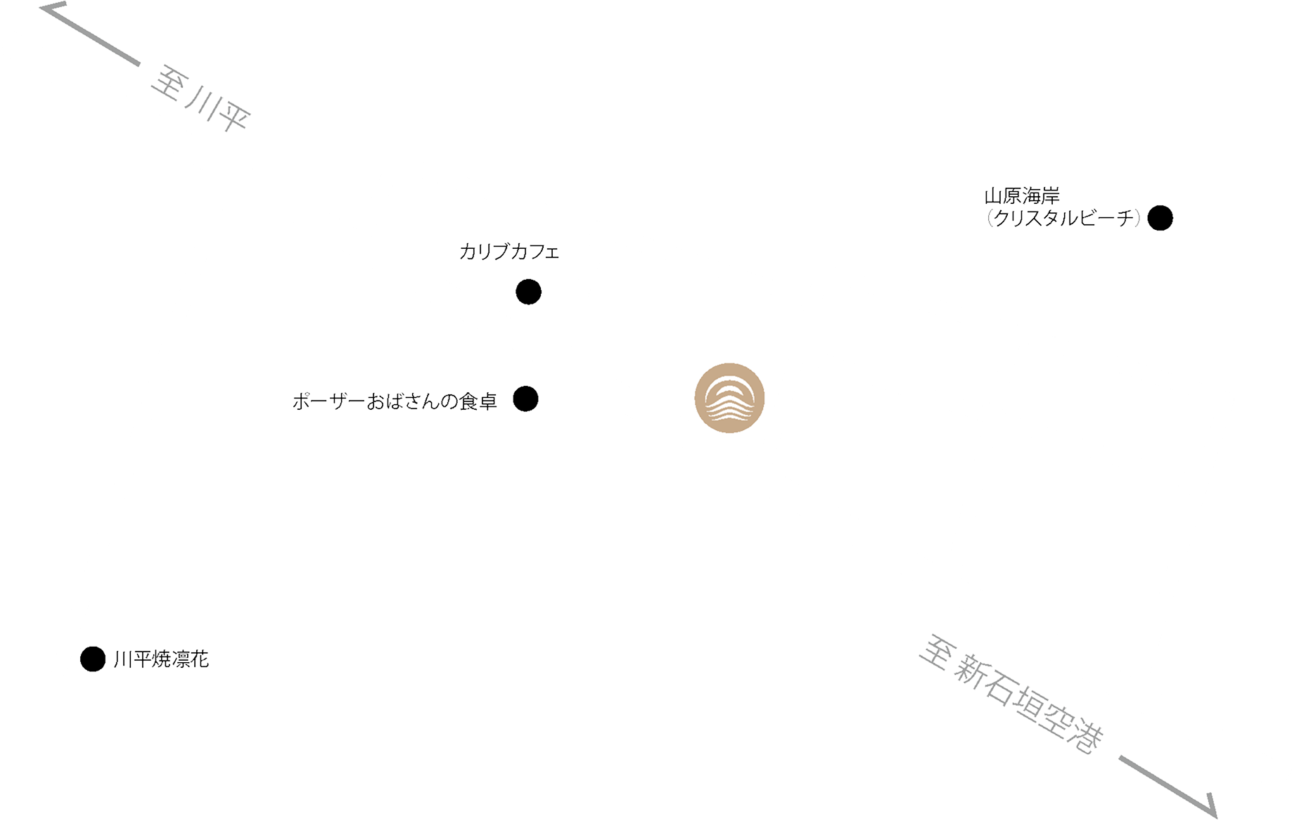 極海靜邸の所在地を示す地図
